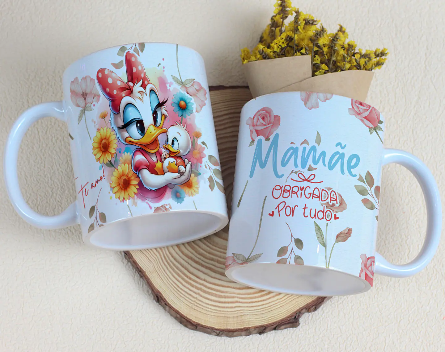 15 Artes para Caneca Dia das Mães Minnie e Margarida Arquivo Editável 9