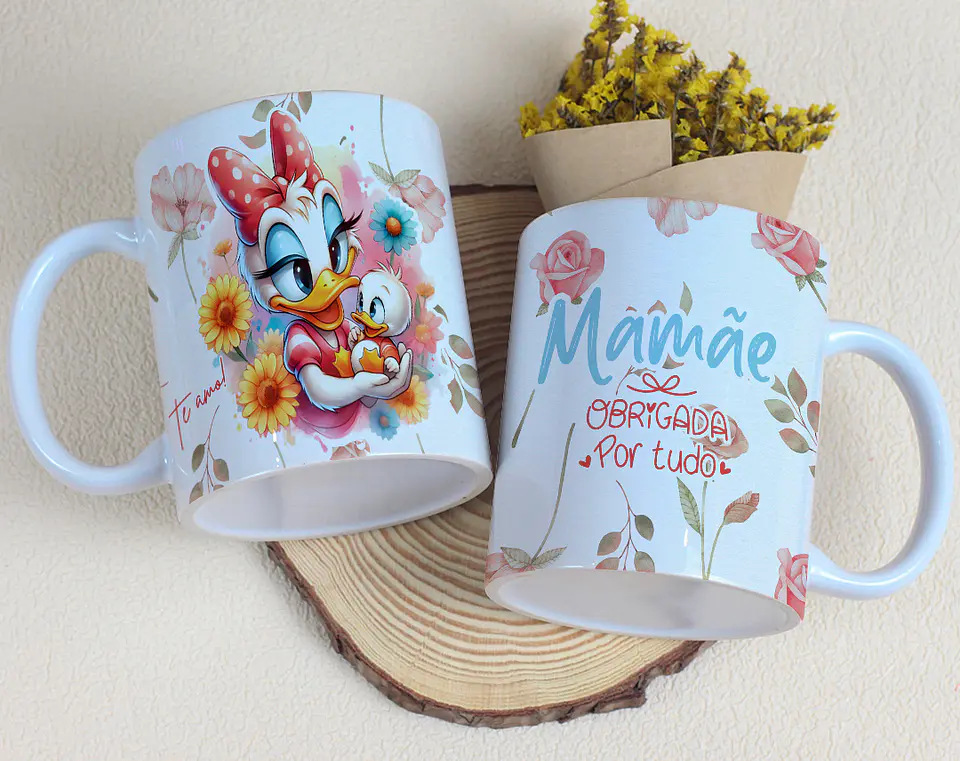 15 Artes para Caneca Dia das Mães Minnie e Margarida Arquivo Editável 9