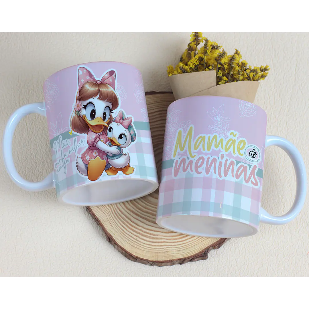 15 Artes para Caneca Dia das Mães Minnie e Margarida Arquivo Editável 12