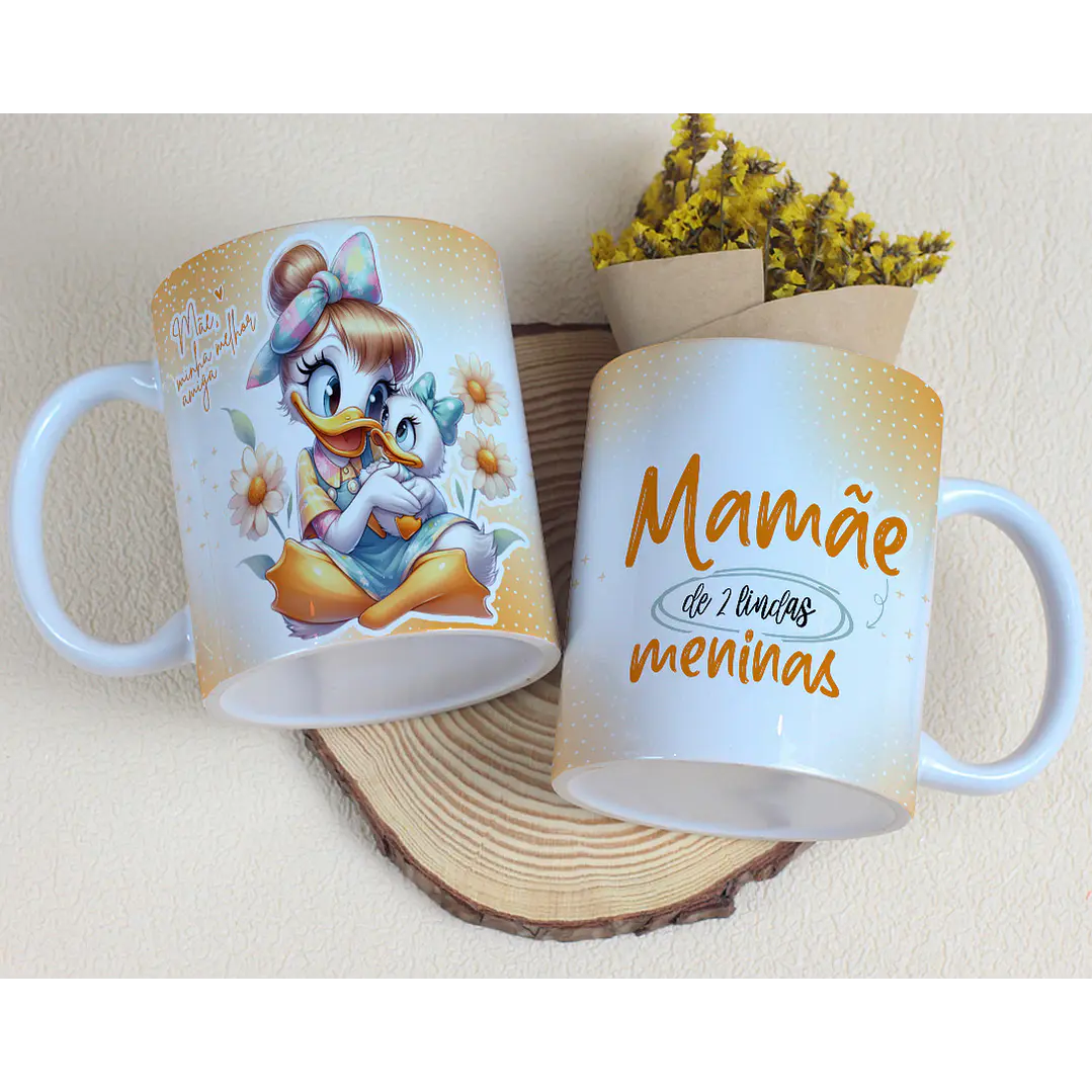 15 Artes para Caneca Dia das Mães Minnie e Margarida Arquivo Editável 13