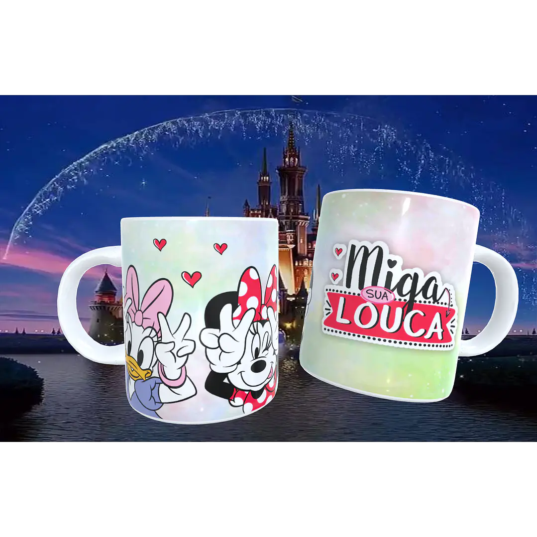 20 Artes para Caneca Amizade Disney Arquivo Editável  1