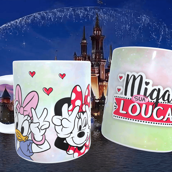20 Artes para Caneca Amizade Disney Arquivo Editável  1
