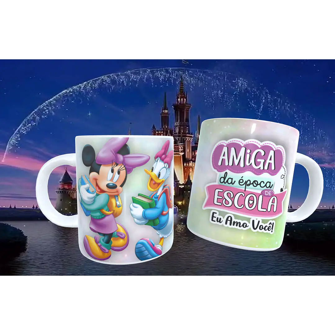 20 Artes para Caneca Amizade Disney Arquivo Editável  2