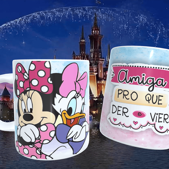 20 Artes para Caneca Amizade Disney Arquivo Editável  3