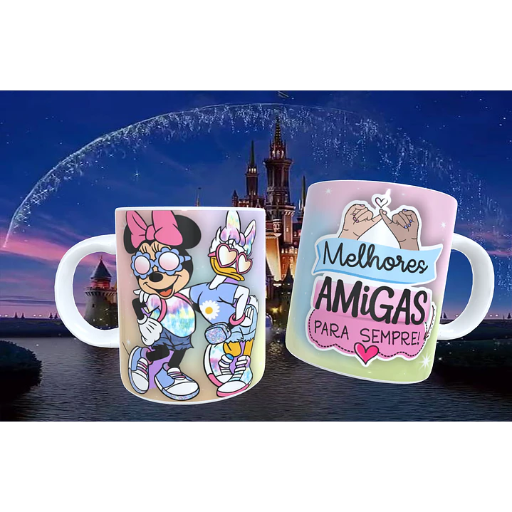 20 Artes para Caneca Amizade Disney Arquivo Editável  4