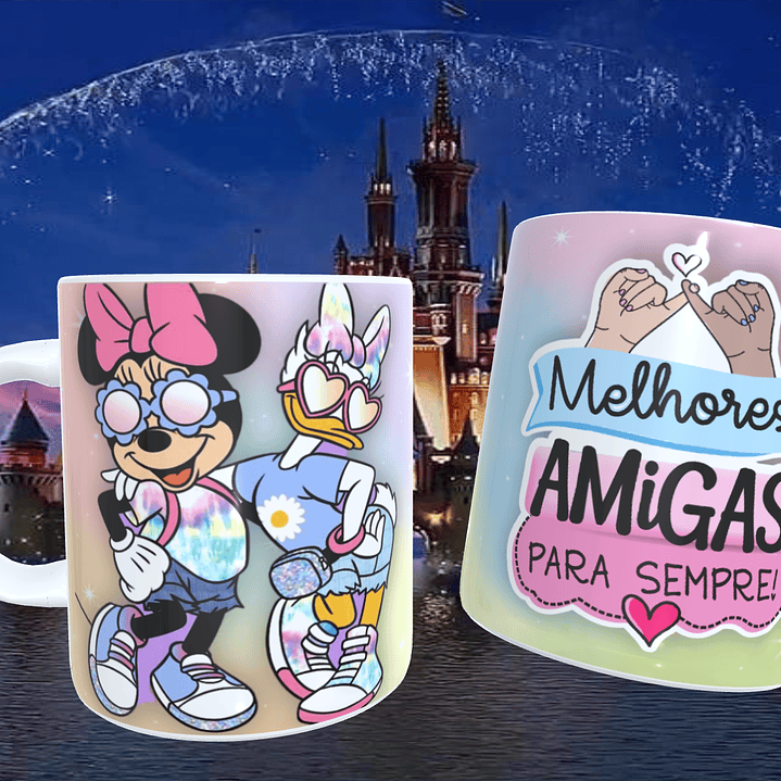 20 Artes para Caneca Amizade Disney Arquivo Editável  4