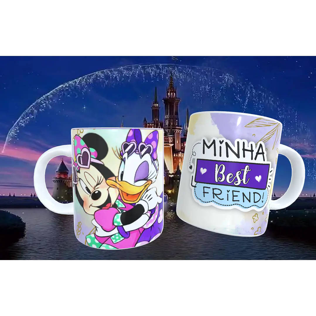 20 Artes para Caneca Amizade Disney Arquivo Editável  6