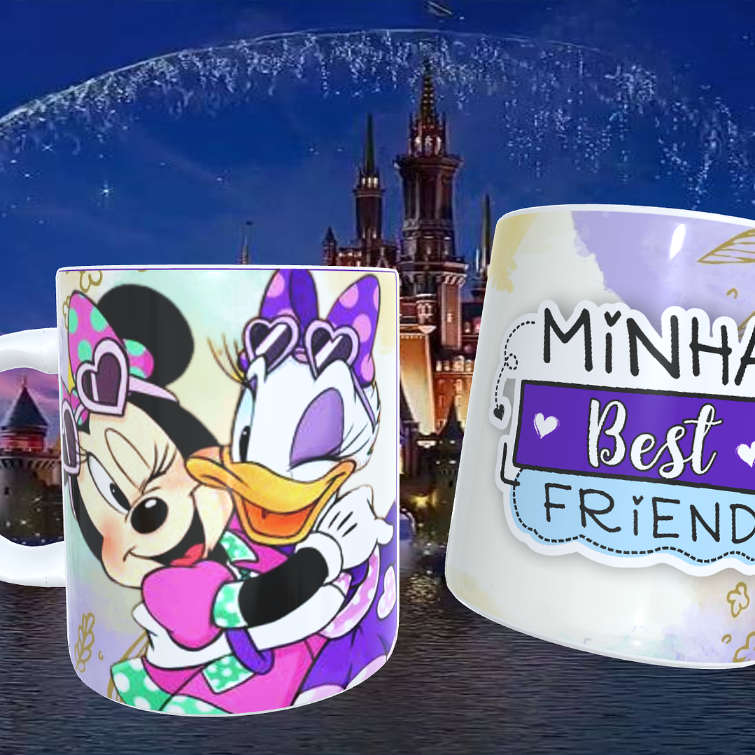 20 Artes para Caneca Amizade Disney Arquivo Editável  6