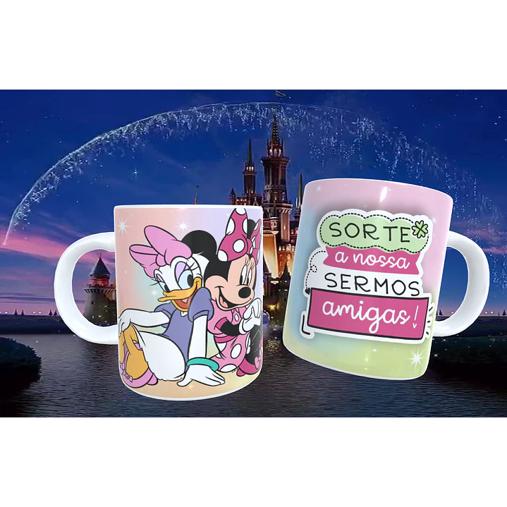 20 Artes para Caneca Amizade Disney Arquivo Editável  7