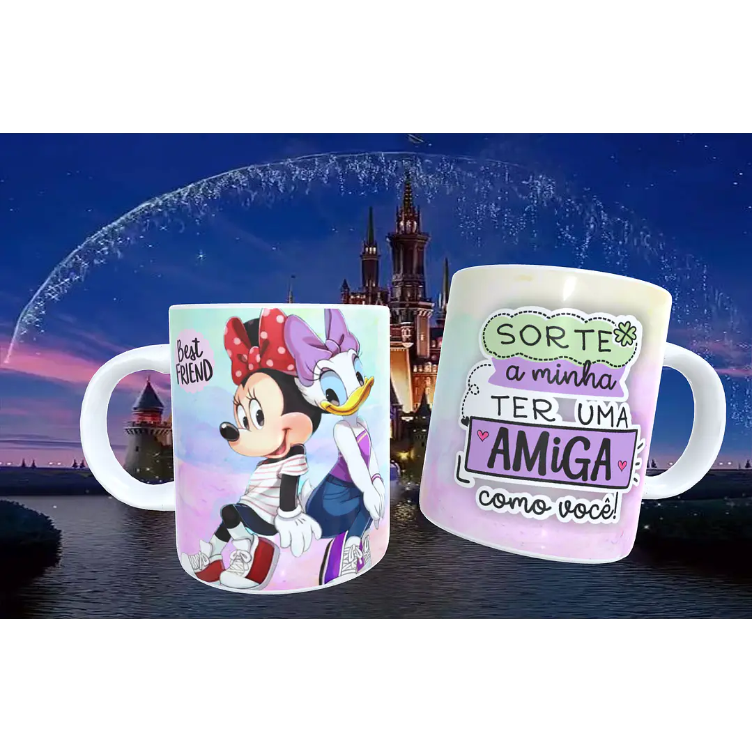 20 Artes para Caneca Amizade Disney Arquivo Editável  8