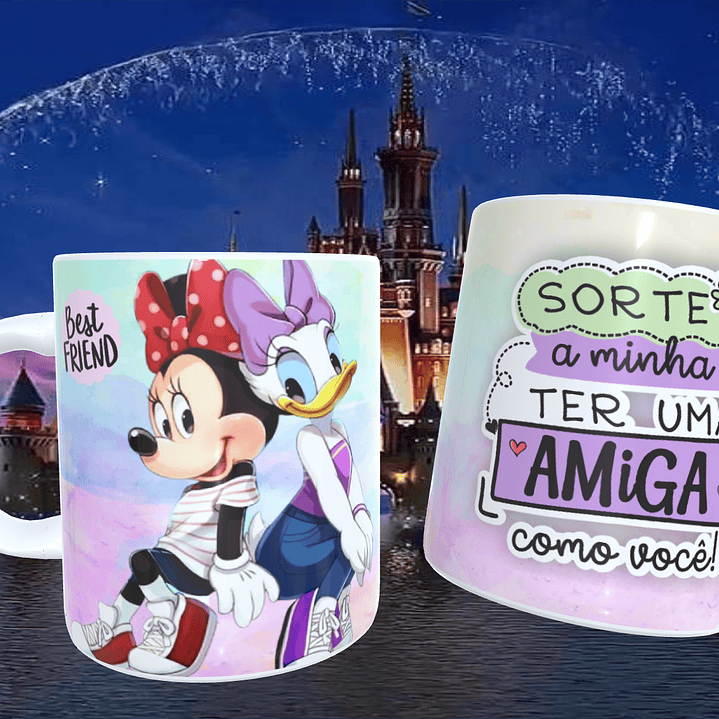 20 Artes para Caneca Amizade Disney Arquivo Editável  8