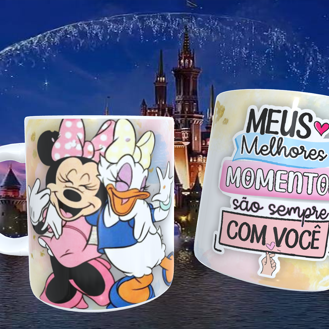 20 Artes para Caneca Amizade Disney Arquivo Editável  9