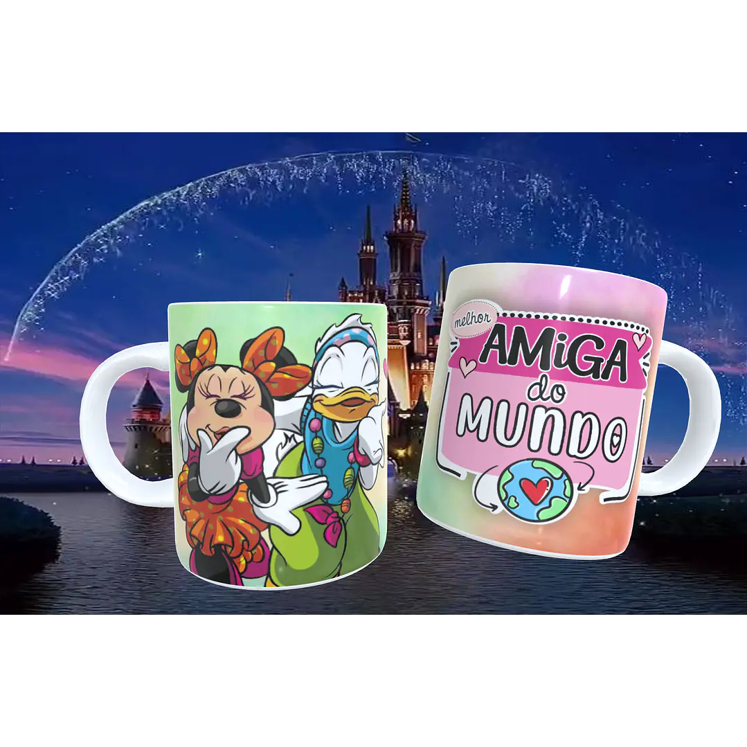 20 Artes para Caneca Amizade Disney Arquivo Editável  11