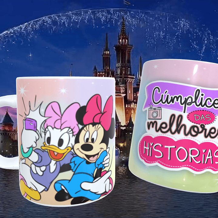 20 Artes para Caneca Amizade Disney Arquivo Editável  12