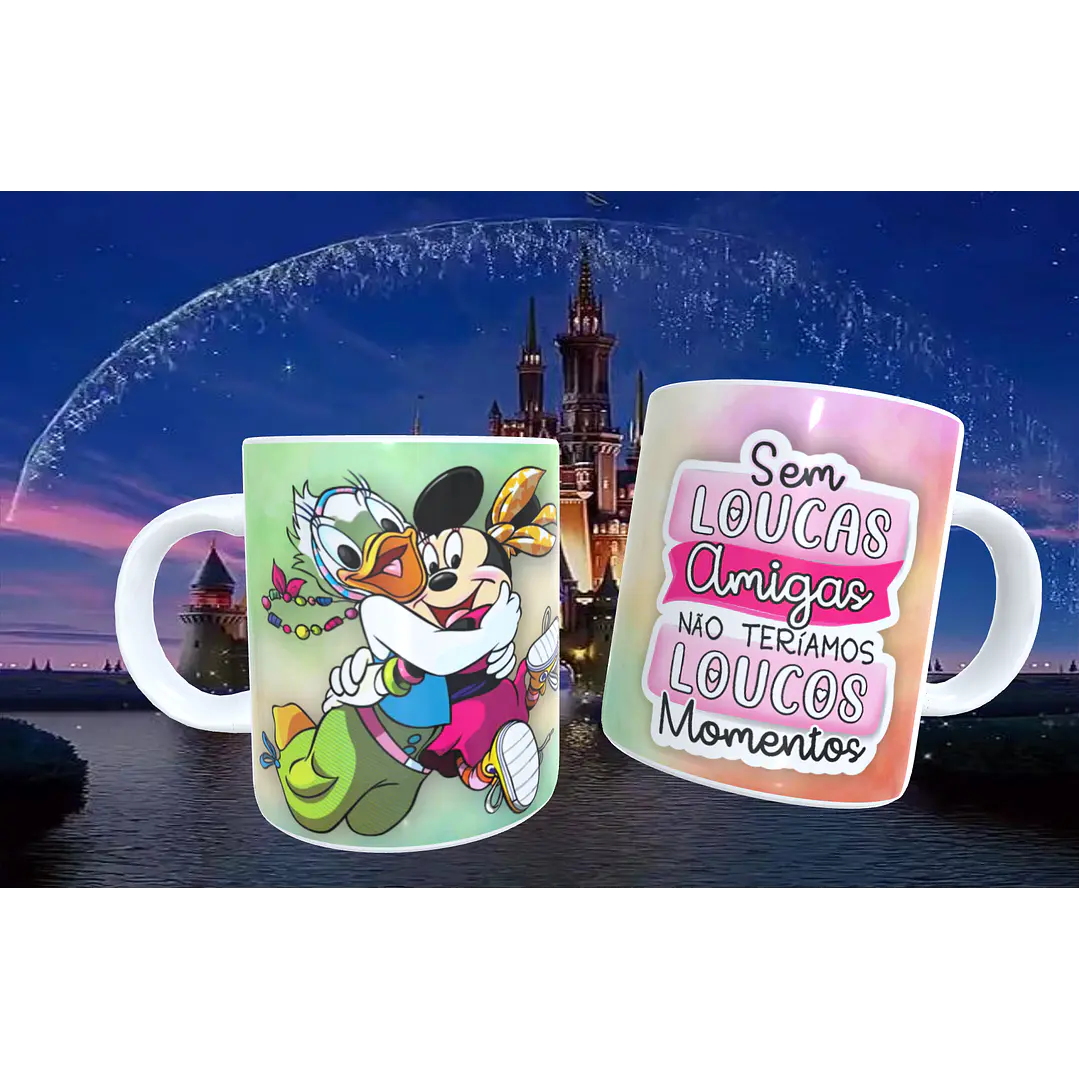 20 Artes para Caneca Amizade Disney Arquivo Editável  13