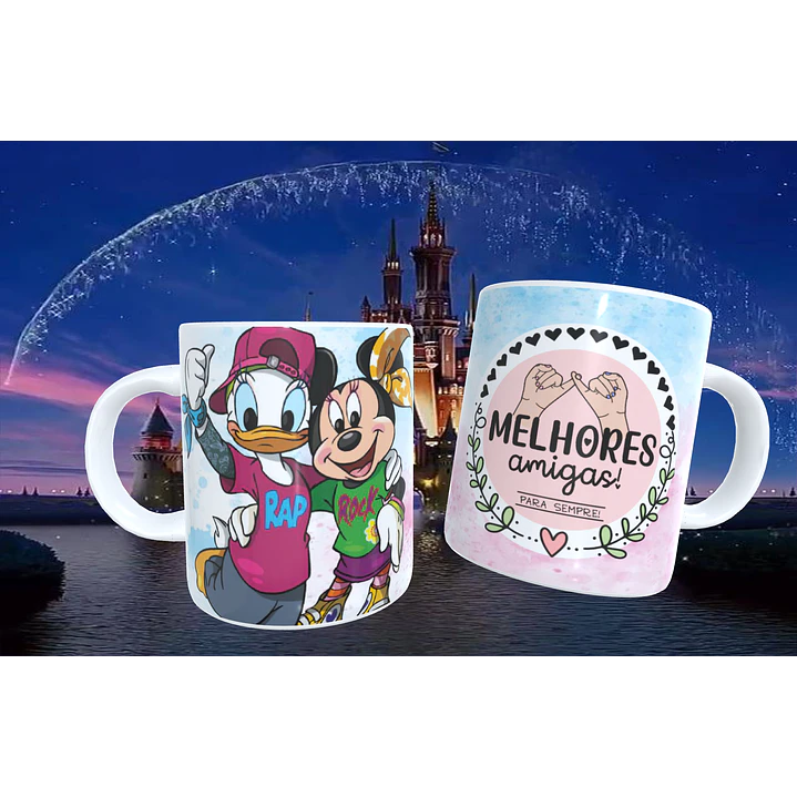 20 Artes para Caneca Amizade Disney Arquivo Editável  15