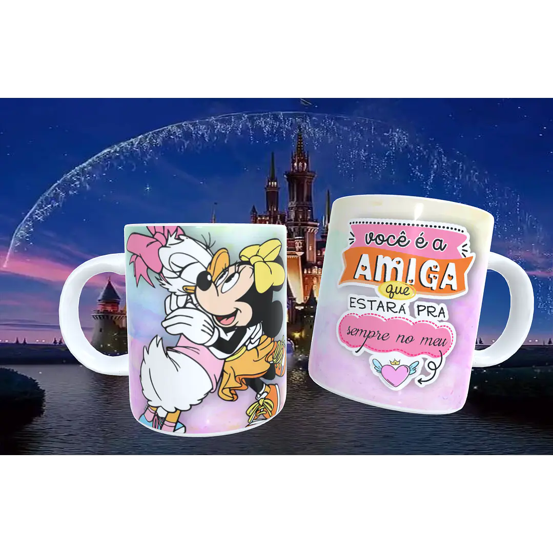 20 Artes para Caneca Amizade Disney Arquivo Editável  16