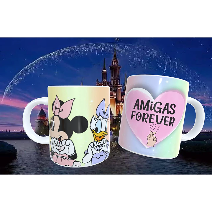 20 Artes para Caneca Amizade Disney Arquivo Editável  18