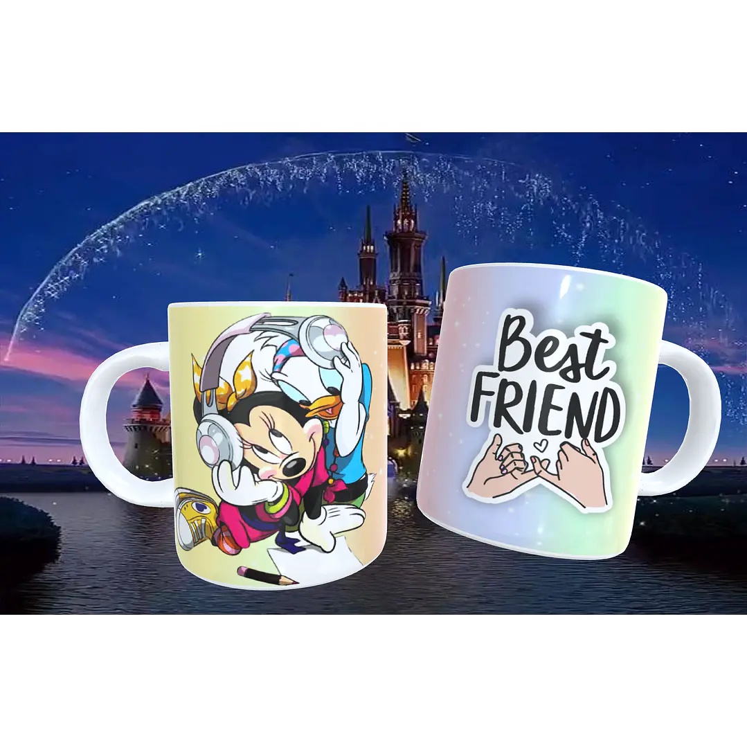 20 Artes para Caneca Amizade Disney Arquivo Editável  19