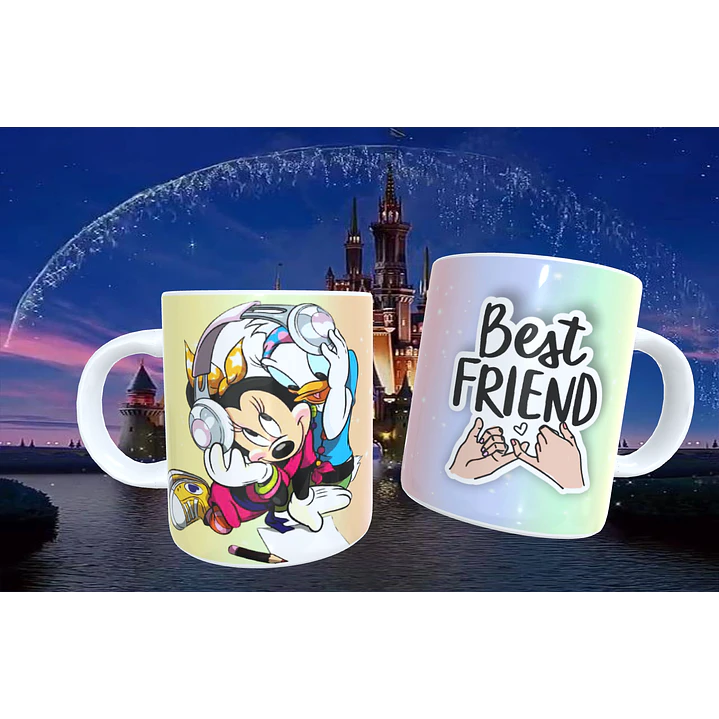 20 Artes para Caneca Amizade Disney Arquivo Editável  19