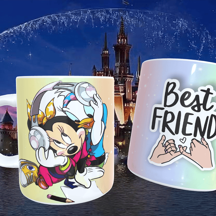 20 Artes para Caneca Amizade Disney Arquivo Editável  19