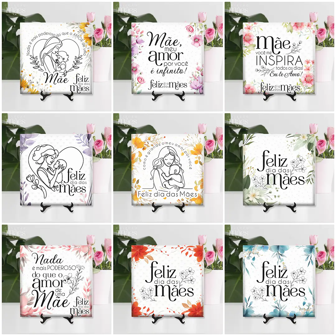 40 Artes para Caneca e Azulejo Dia das Mães Arquivo Editável 15