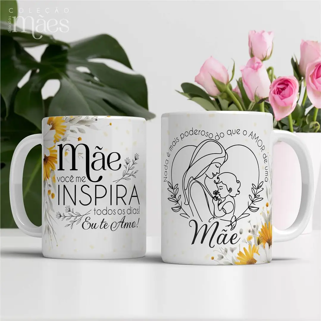 40 Artes para Caneca e Azulejo Dia das Mães Arquivo Editável 8
