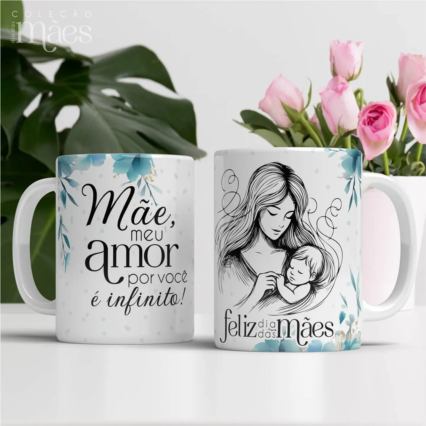 40 Artes para Caneca e Azulejo Dia das Mães Arquivo Editável 11