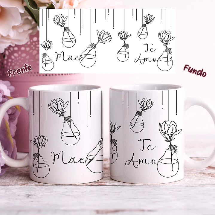 25 Artes para Caneca Dia das Mães em Linhas Arquivo Jpg 32