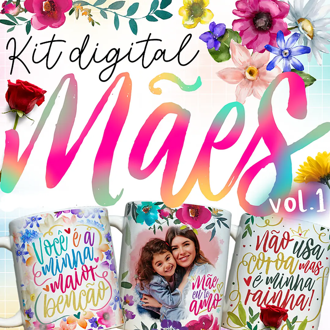 27 Artes para Caneca e Azulejo Dia das Mães Arquivo em Png 1