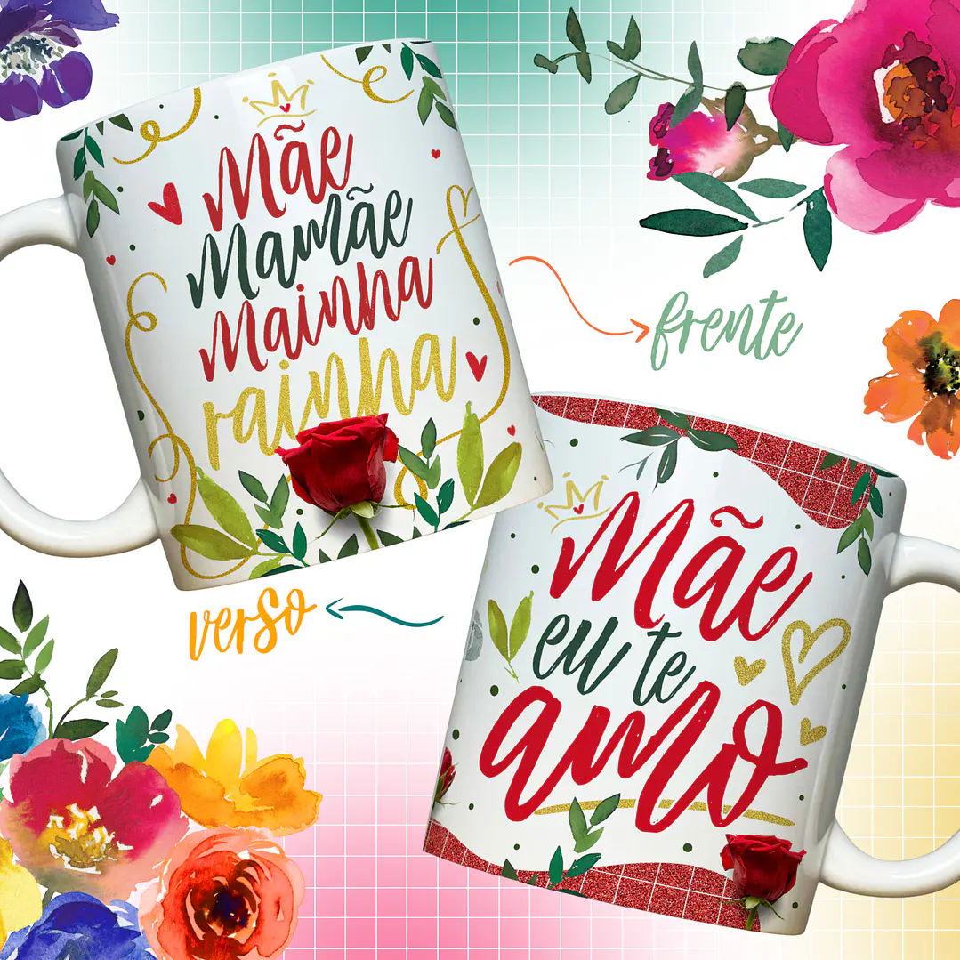 27 Artes para Caneca e Azulejo Dia das Mães Arquivo em Png 2