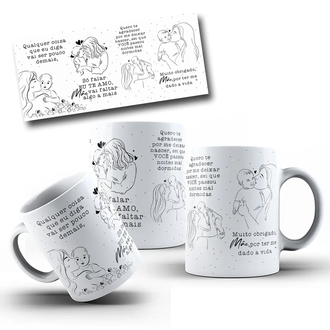 Arte Caneca Qualquer coisa que eu diga vai ser pouco demais - Naiara Azeredo Arquivo Editável 1