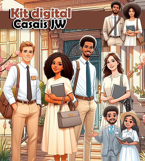 Kit Digital Casal Jw Arquivos em Png  