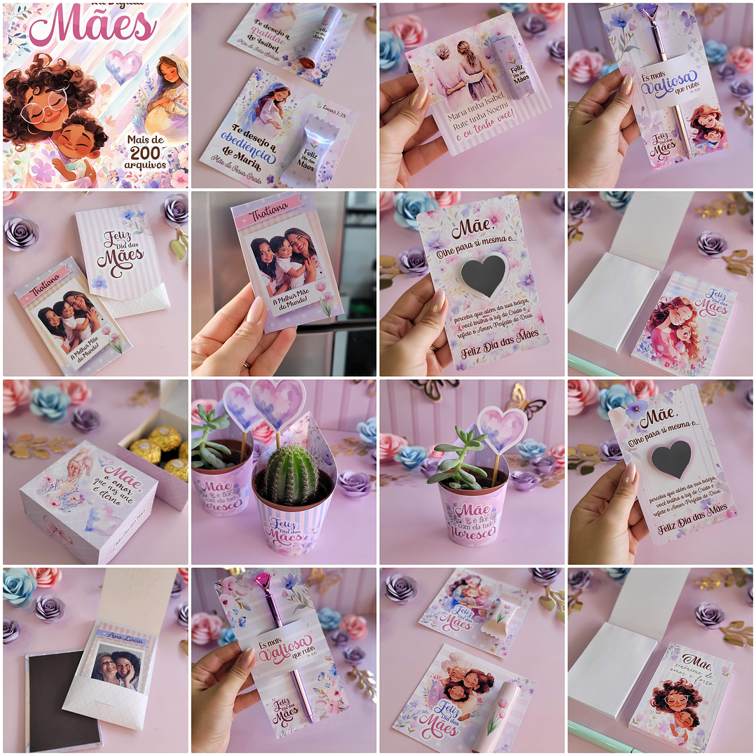 Kit Digital Dia das mães Mimos Arquivos em Png 2