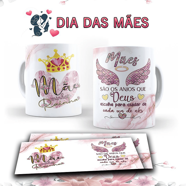 15 Artes para Caneca Dia das Mães Arquivo em Editável   2