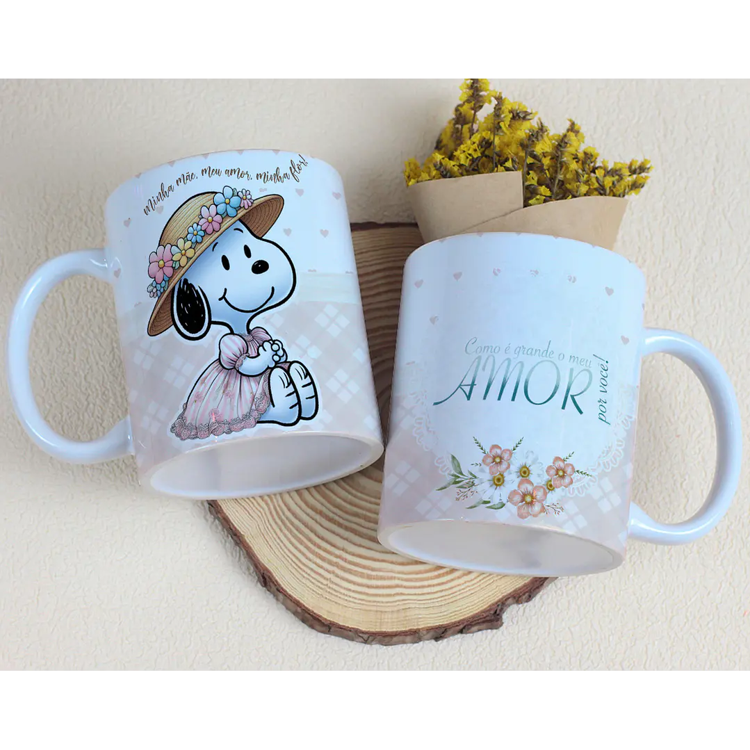 20 Artes para Canecas Snoopy Dia das Mães Arquivo Editável 4