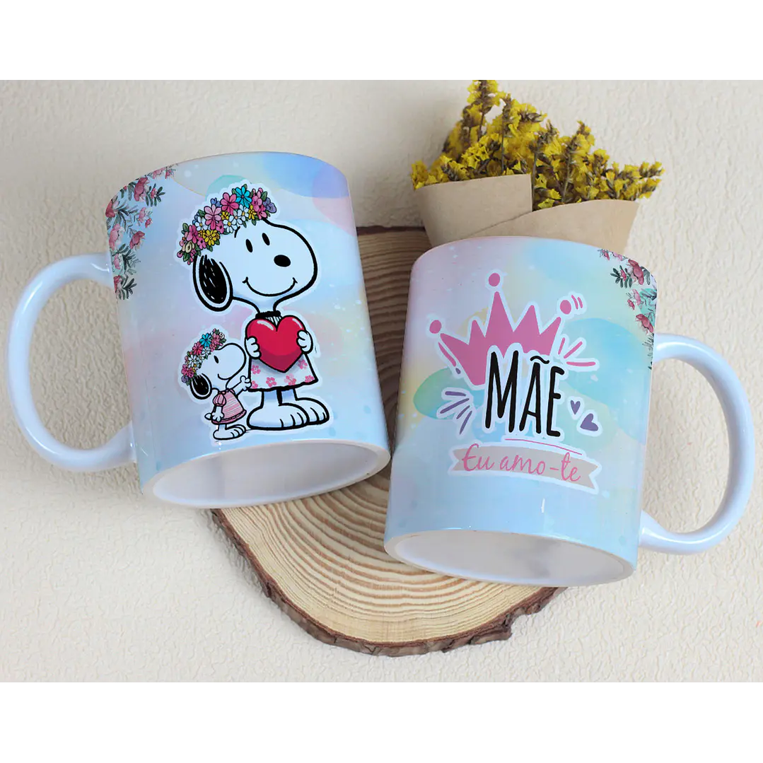 20 Artes para Canecas Snoopy Dia das Mães Arquivo Editável 7