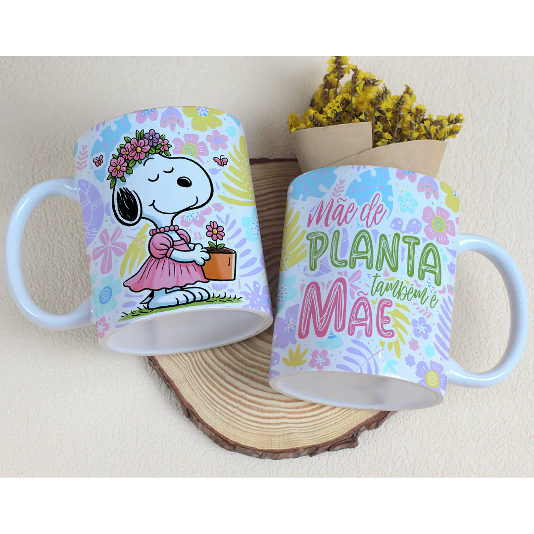 20 Artes para Canecas Snoopy Dia das Mães Arquivo Editável 11