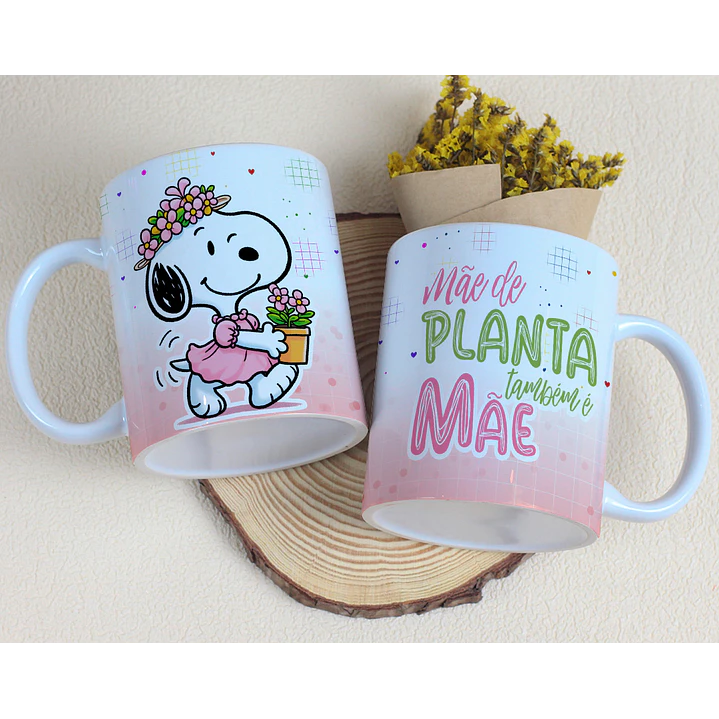 20 Artes para Canecas Snoopy Dia das Mães Arquivo Editável 12