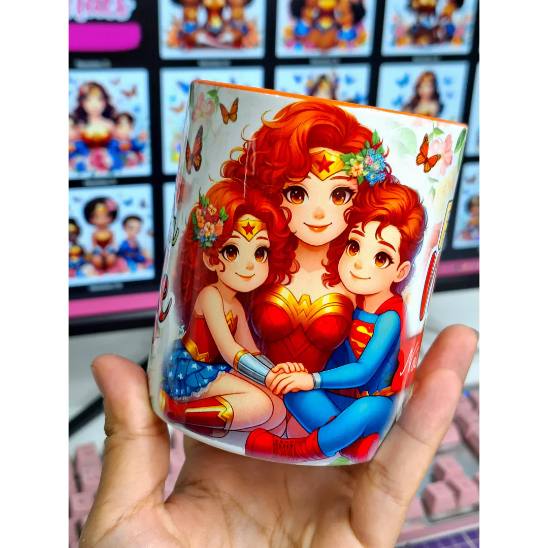 30 Artes para Canecas Dia das Mães Mulher Maravilha Arquivo Jpg 2
