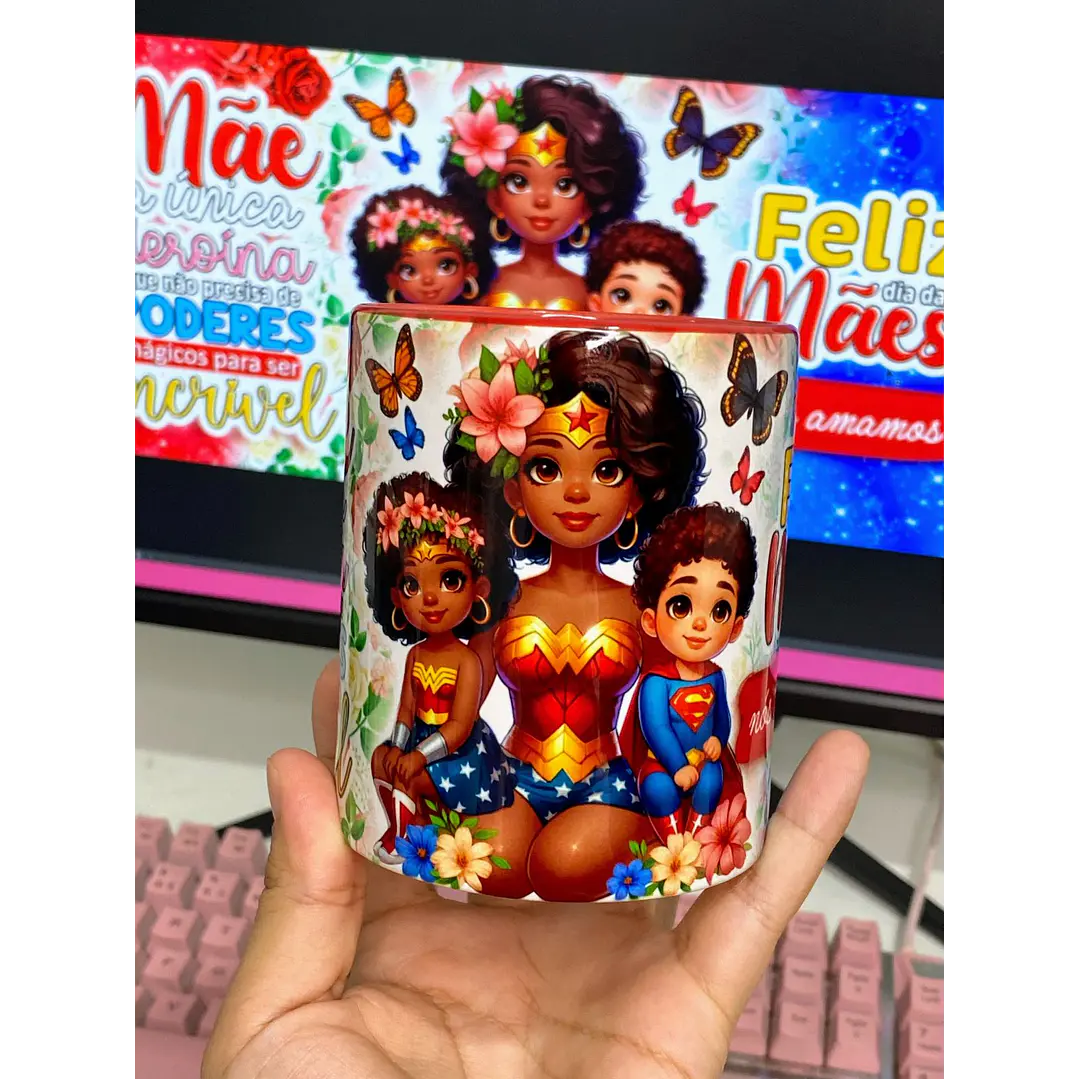 30 Artes para Canecas Dia das Mães Mulher Maravilha Arquivo Jpg 4