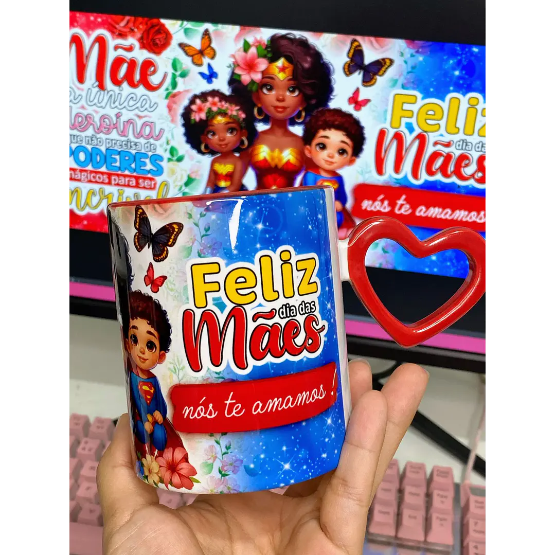 30 Artes para Canecas Dia das Mães Mulher Maravilha Arquivo Jpg 6