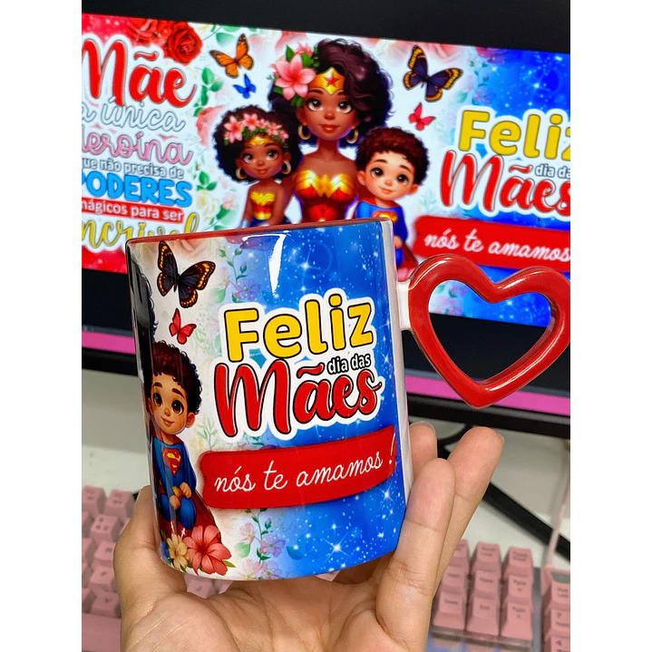 30 Artes para Canecas Dia das Mães Mulher Maravilha Arquivo Jpg 6