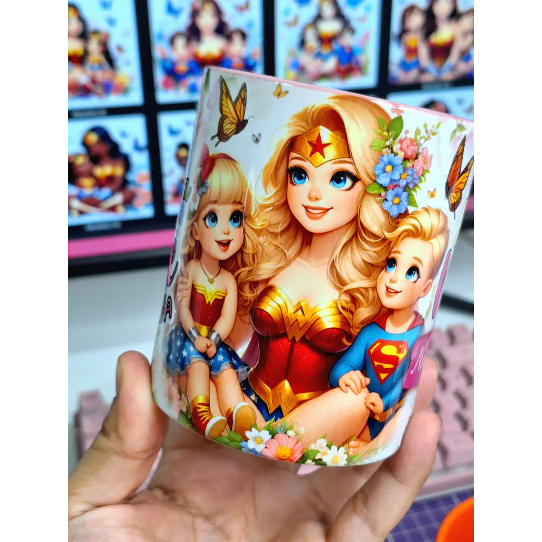 30 Artes para Canecas Dia das Mães Mulher Maravilha Arquivo Jpg 3