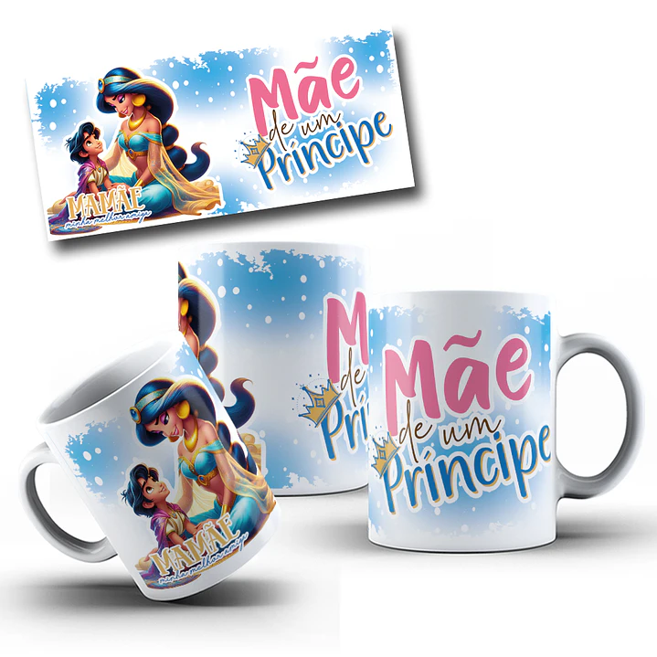24 Artes para Canecas Dia das Mães Princesas da Disney Arquivo em Jpg 3