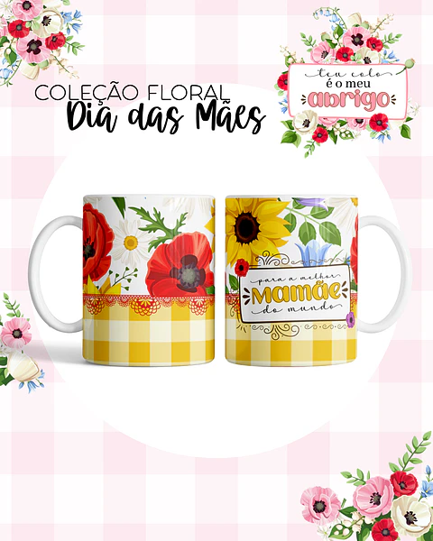 Kit Digital Floral Dia das Mães Arquivos em Png 