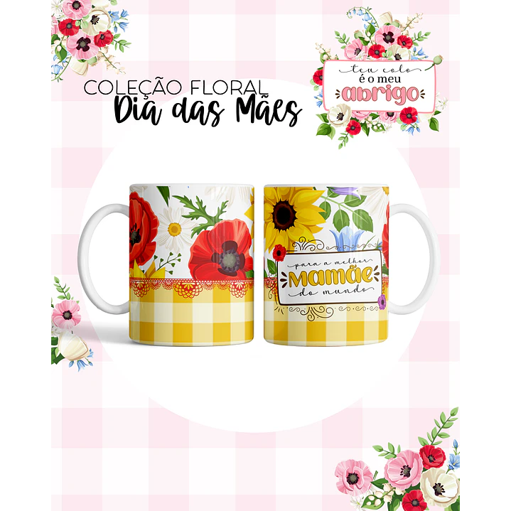 Kit Digital Floral Dia das Mães Arquivos em Png  1
