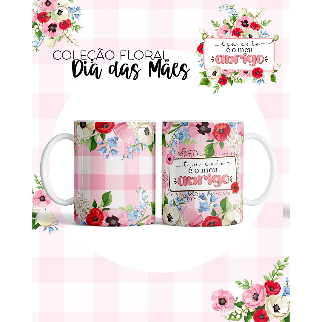 Kit Digital Floral Dia das Mães Arquivos em Png  2