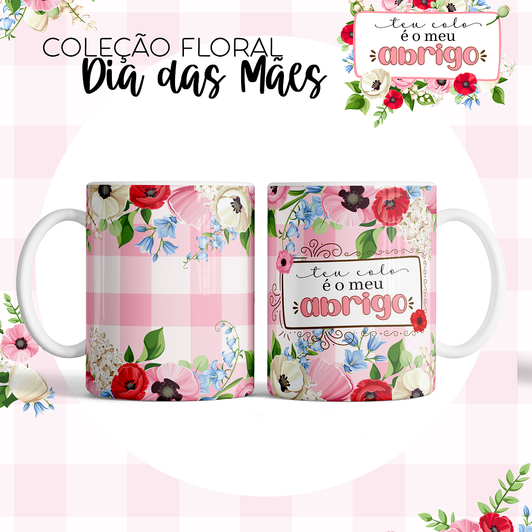 Kit Digital Floral Dia das Mães Arquivos em Png  2