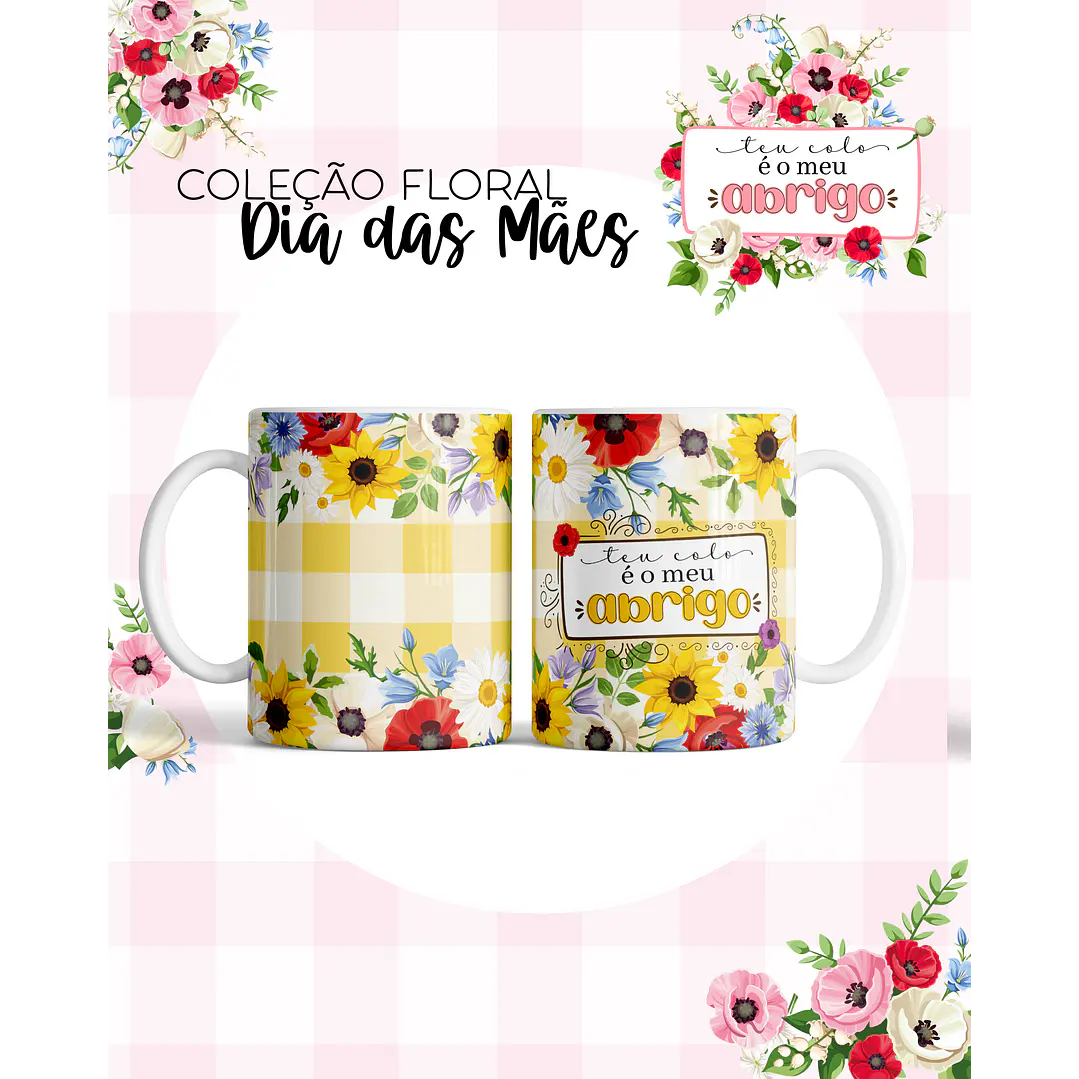 Kit Digital Floral Dia das Mães Arquivos em Png  3
